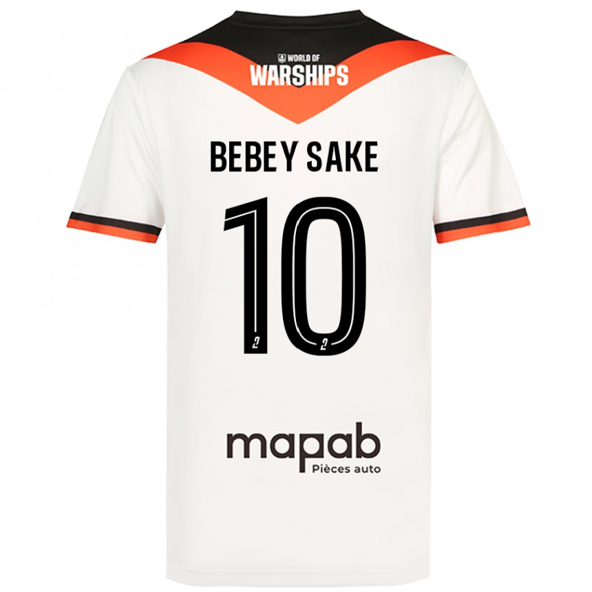 Kids Football Mattéo Bebey Sake #10 White Away Jersey 2024/25 T-Shirt