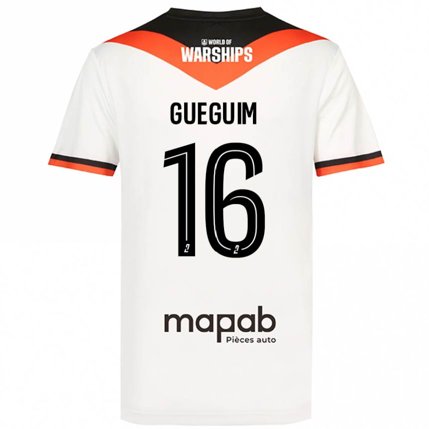 Kids Football Guirone Gueguim #16 White Away Jersey 2024/25 T-Shirt