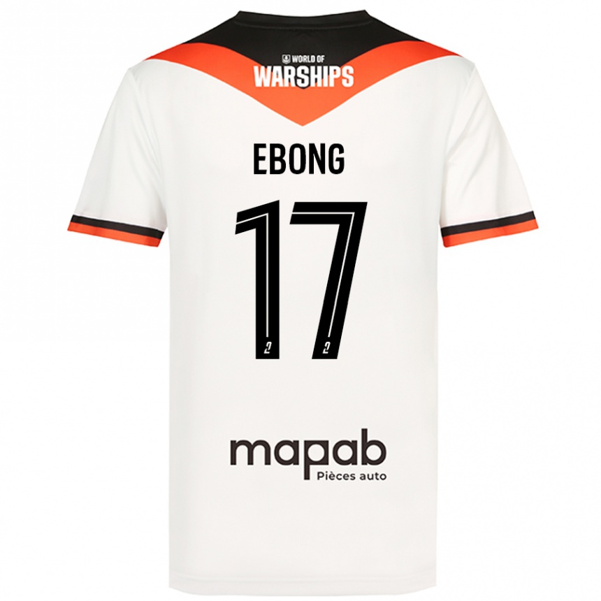 Kids Football Arthur Ebong #17 White Away Jersey 2024/25 T-Shirt