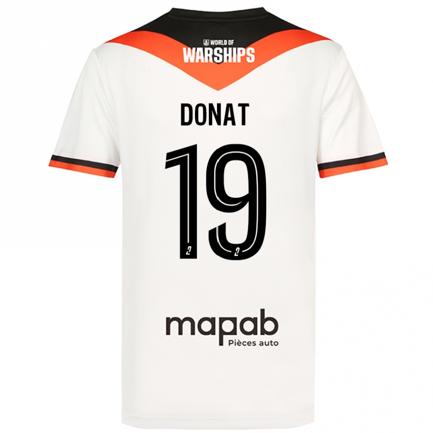 Kids Football Noa Donat #19 White Away Jersey 2024/25 T-Shirt