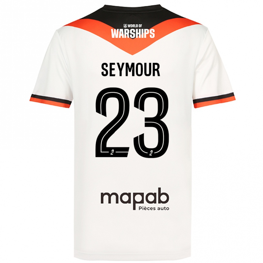 Kids Football Brice Seymour #23 White Away Jersey 2024/25 T-Shirt