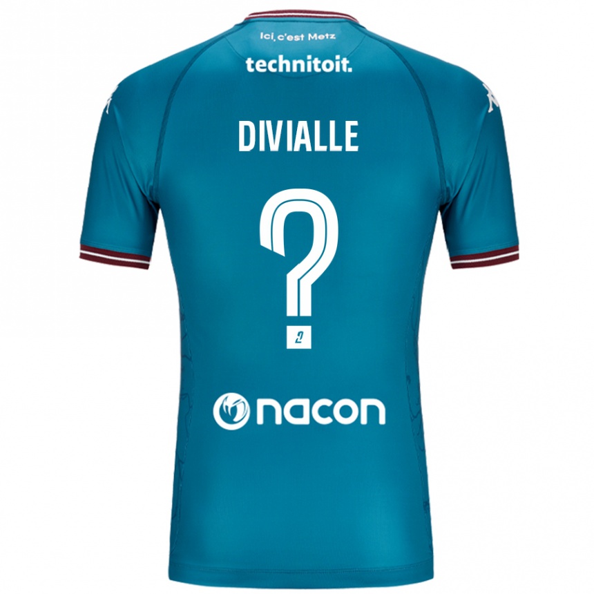 Kids Football Charles Divialle #0 Bleu Petrole Away Jersey 2024/25 T-Shirt