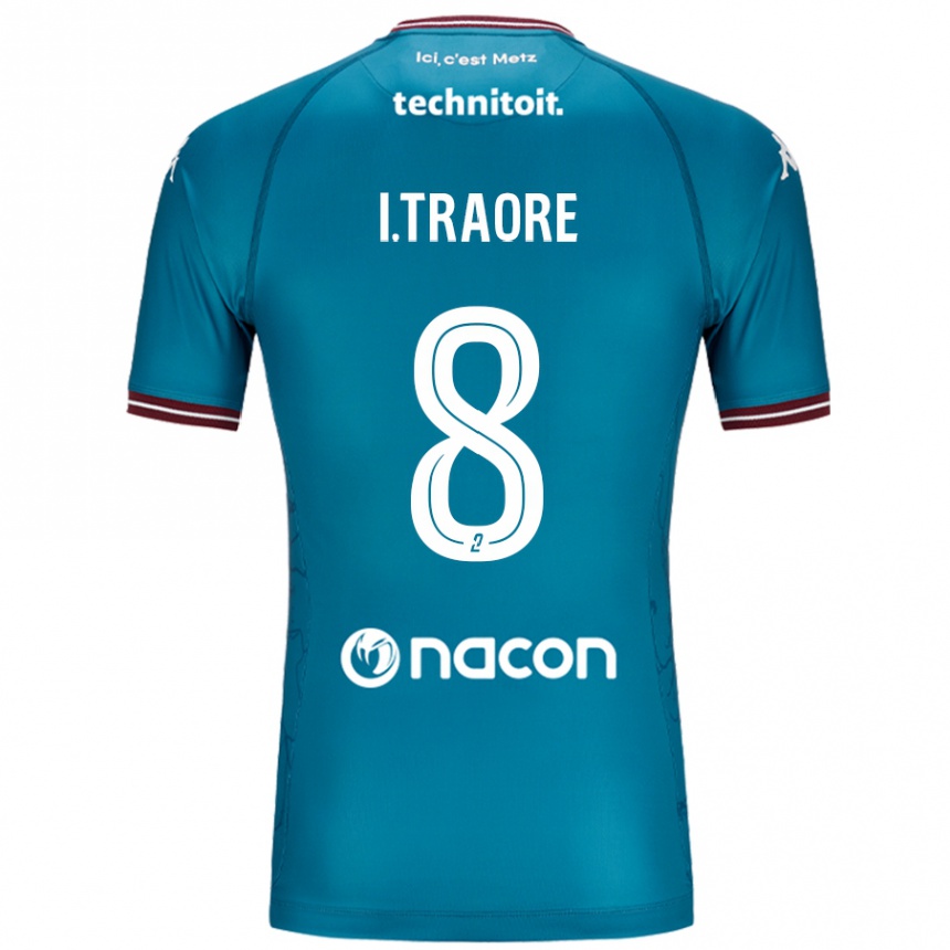 Kids Football Ismaël Traoré #8 Bleu Petrole Away Jersey 2024/25 T-Shirt