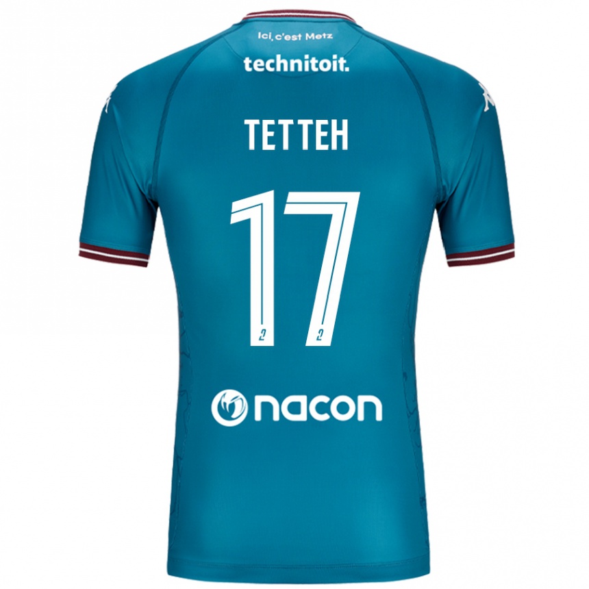 Kids Football Benjamin Tetteh #17 Bleu Petrole Away Jersey 2024/25 T-Shirt