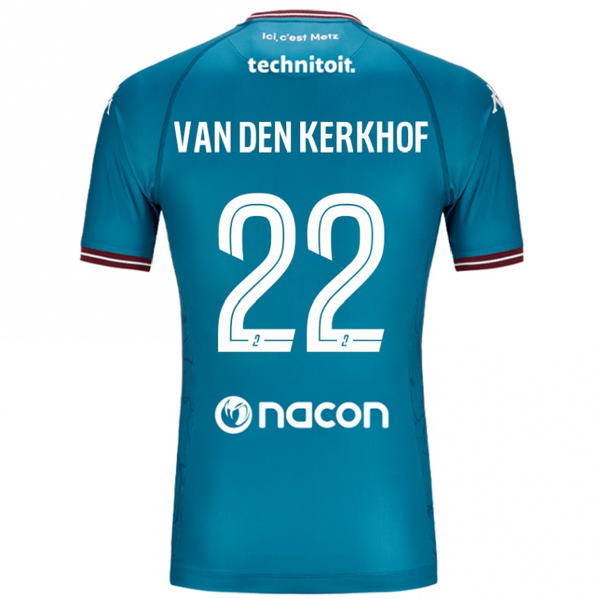 Kids Football Kevin Van Den Kerkhof #22 Bleu Petrole Away Jersey 2024/25 T-Shirt