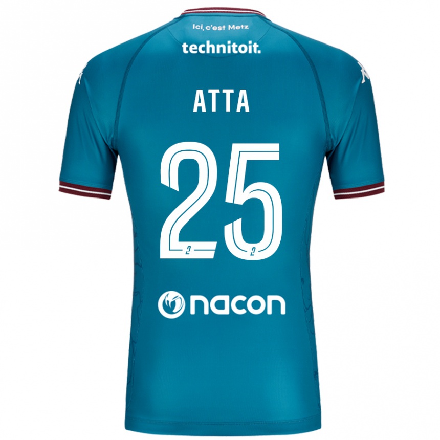 Kids Football Arthur Atta #25 Bleu Petrole Away Jersey 2024/25 T-Shirt