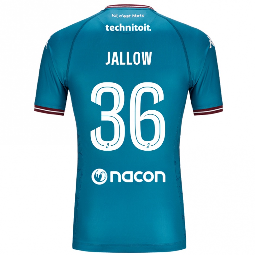 Kids Football Ablie Jallow #36 Bleu Petrole Away Jersey 2024/25 T-Shirt