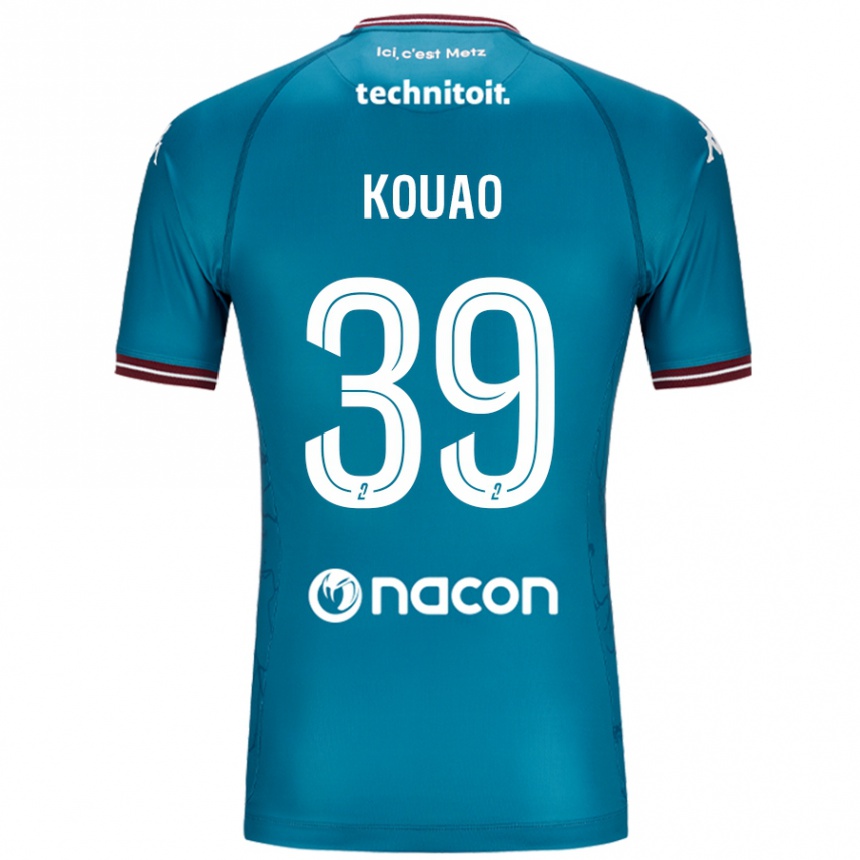 Kids Football Koffi Kouao #39 Bleu Petrole Away Jersey 2024/25 T-Shirt