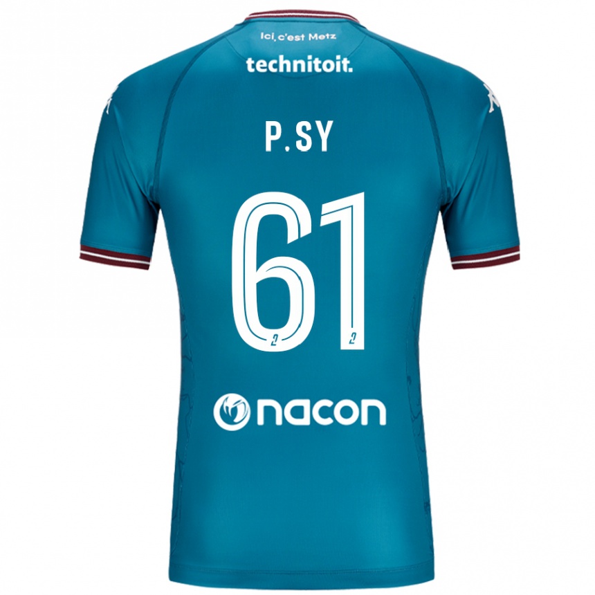 Kids Football Pape Sy #61 Bleu Petrole Away Jersey 2024/25 T-Shirt