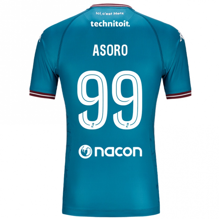 Kids Football Joel Asoro #99 Bleu Petrole Away Jersey 2024/25 T-Shirt