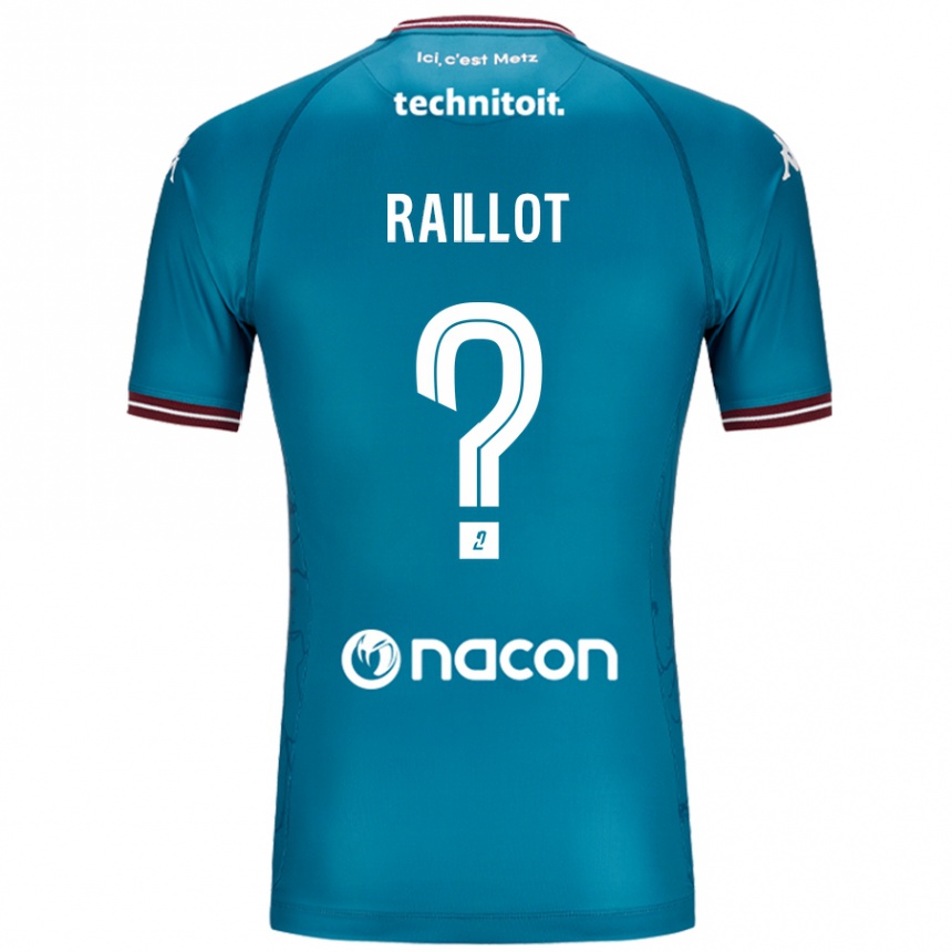 Kids Football Lilian Raillot #0 Bleu Petrole Away Jersey 2024/25 T-Shirt