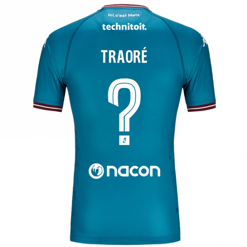 Kids Football Badra Traoré #0 Bleu Petrole Away Jersey 2024/25 T-Shirt