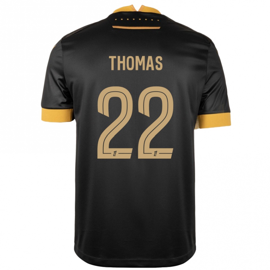 Kids Football Sorba Thomas #22 Black Brown Away Jersey 2024/25 T-Shirt