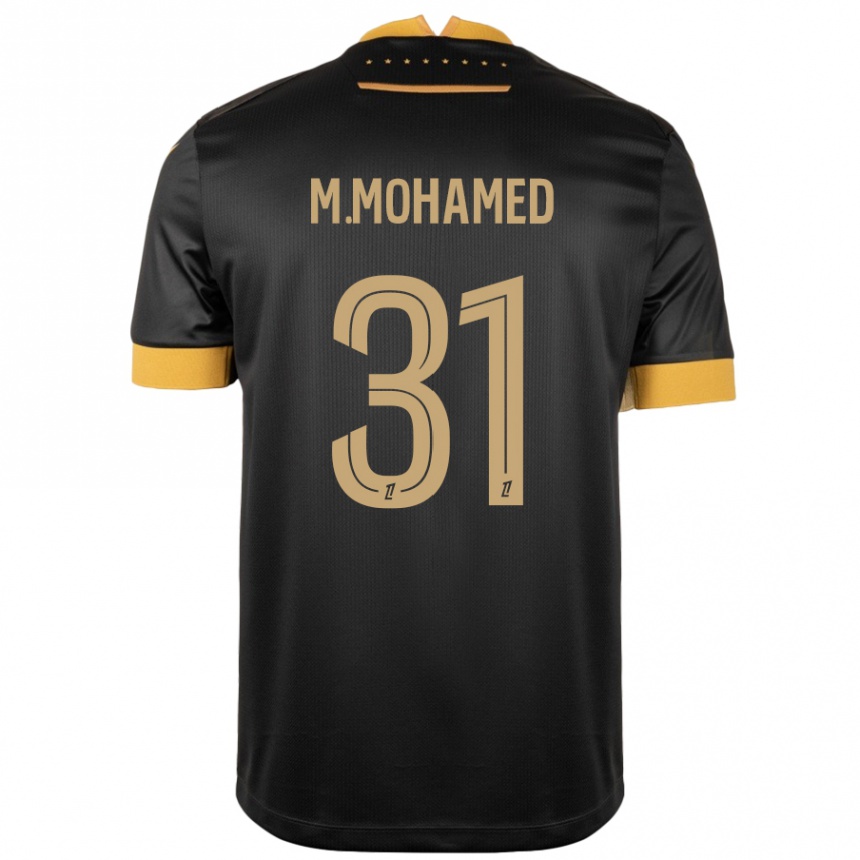 Kids Football Mostafa Mohamed #31 Black Brown Away Jersey 2024/25 T-Shirt