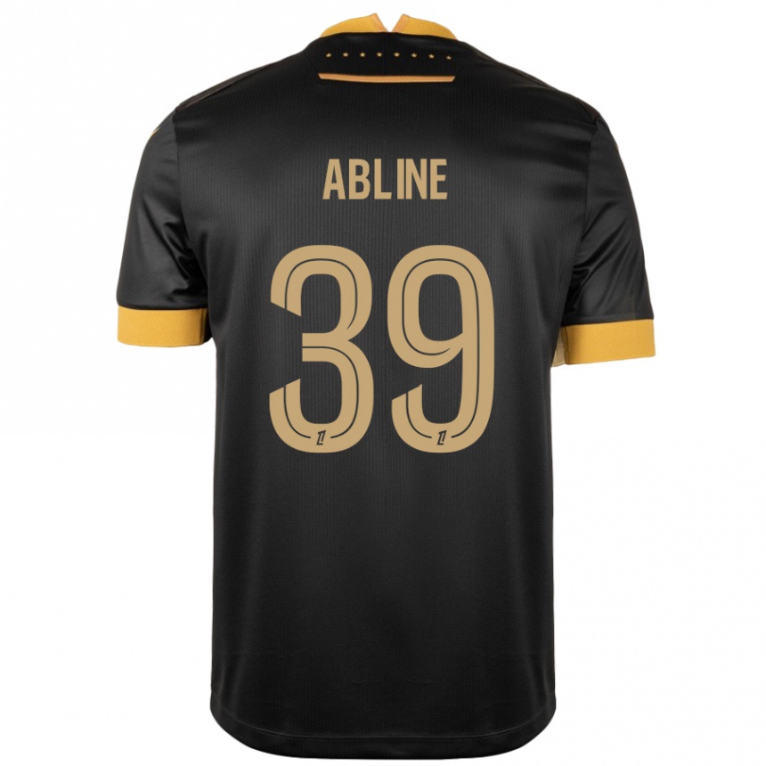 Kids Football Matthis Abline #39 Black Brown Away Jersey 2024/25 T-Shirt