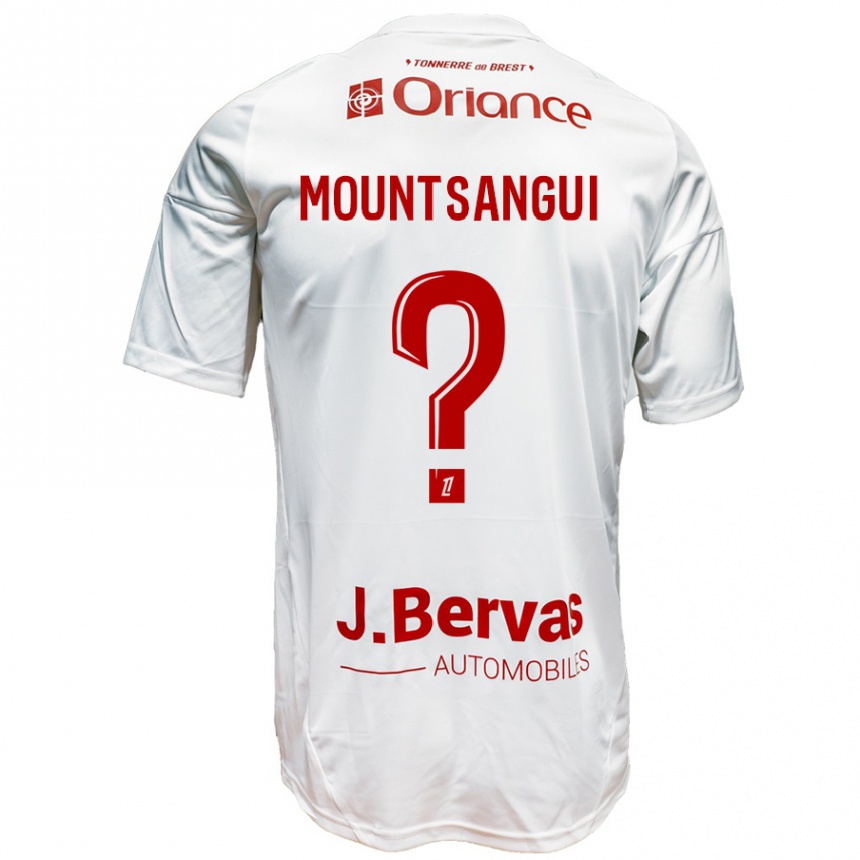 Kids Football Warren Mountsangui #0 White Red Away Jersey 2024/25 T-Shirt