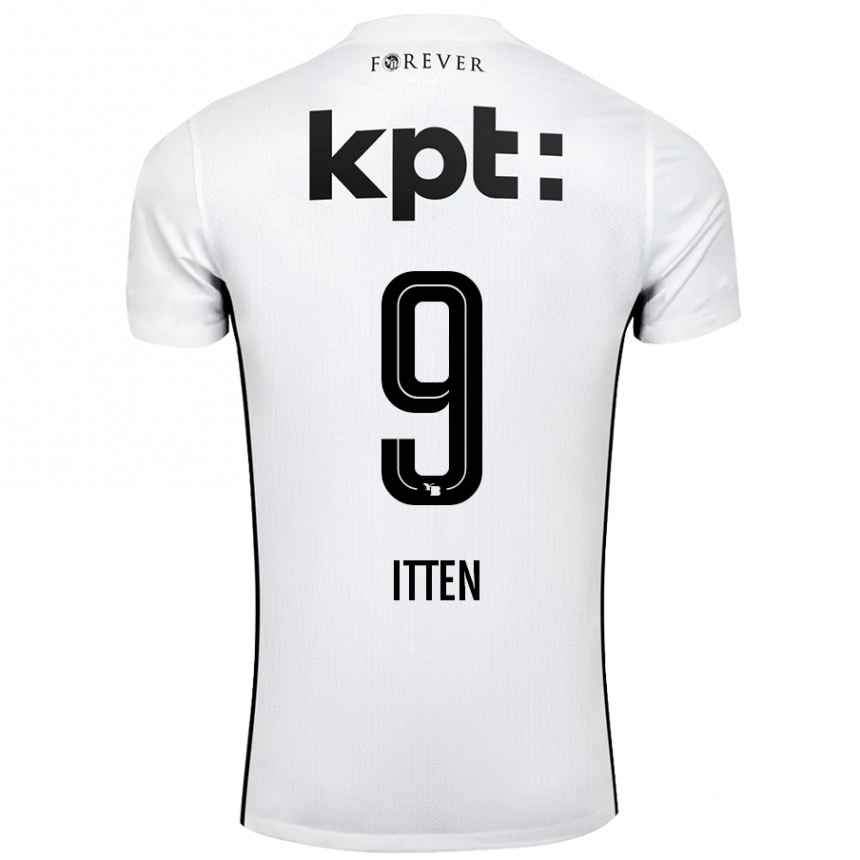 Kids Football Cedric Itten #9 White Black Away Jersey 2024/25 T-Shirt