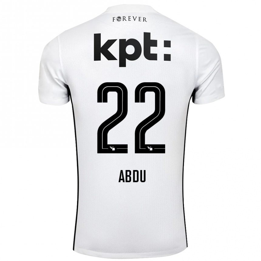 Kids Football Abdu Conté #22 White Black Away Jersey 2024/25 T-Shirt