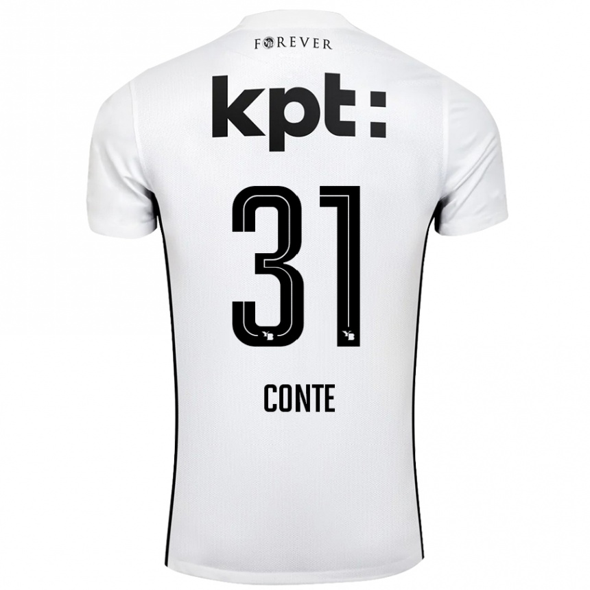 Kids Football Facinet Conte #31 White Black Away Jersey 2024/25 T-Shirt