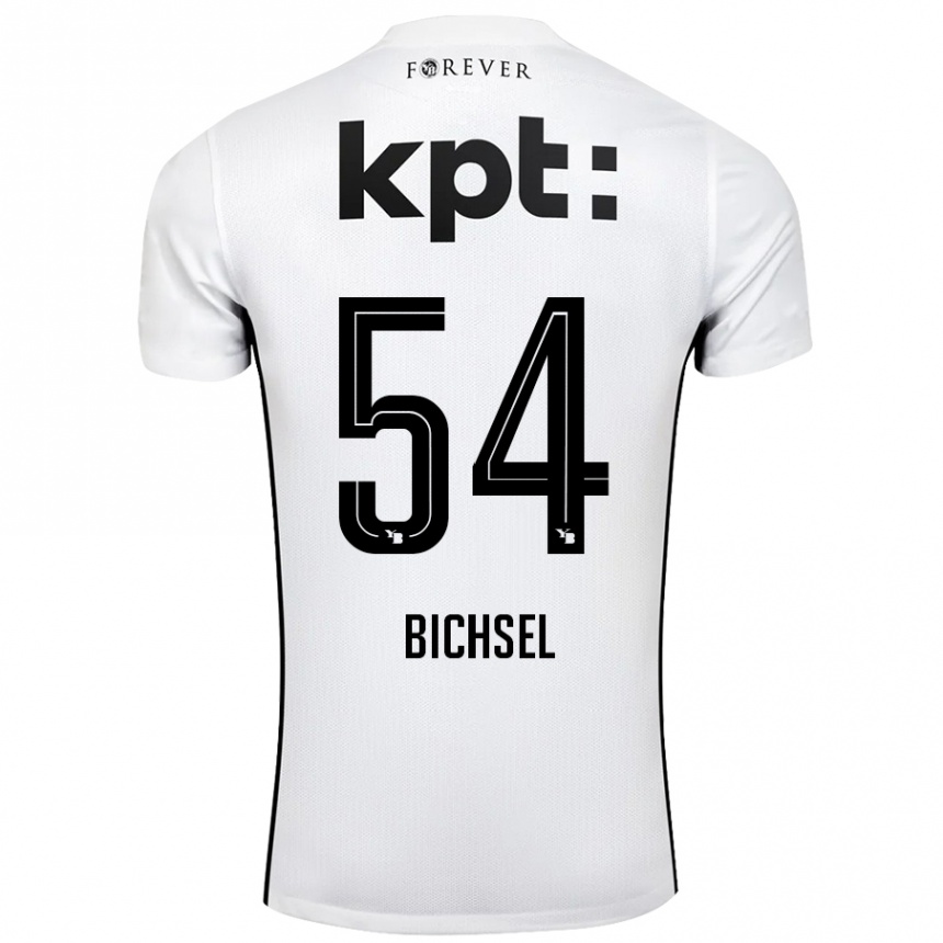 Kids Football Joel Bichsel #54 White Black Away Jersey 2024/25 T-Shirt