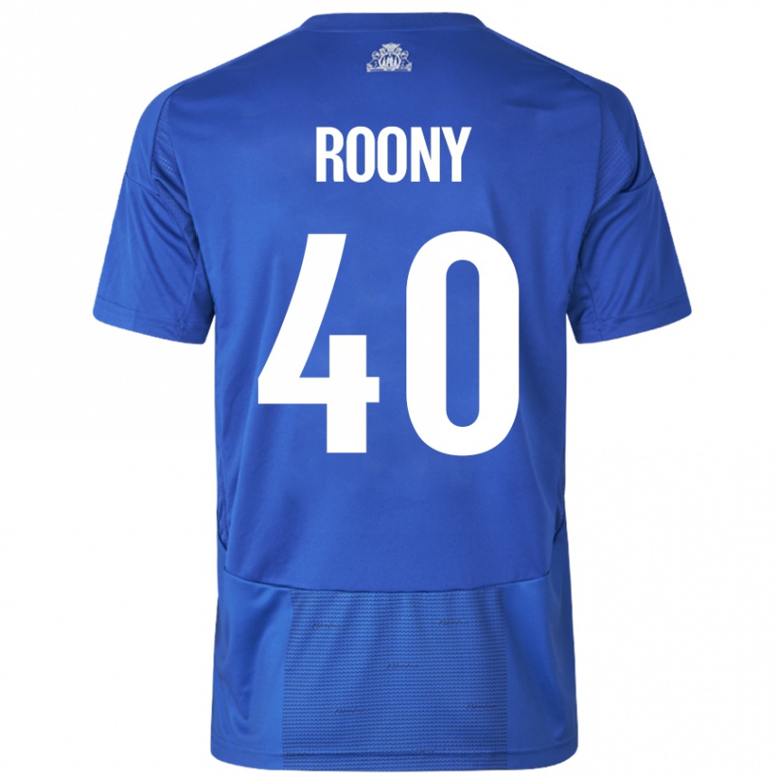 Kids Football Roony Bardghji #40 White Blue Away Jersey 2024/25 T-Shirt