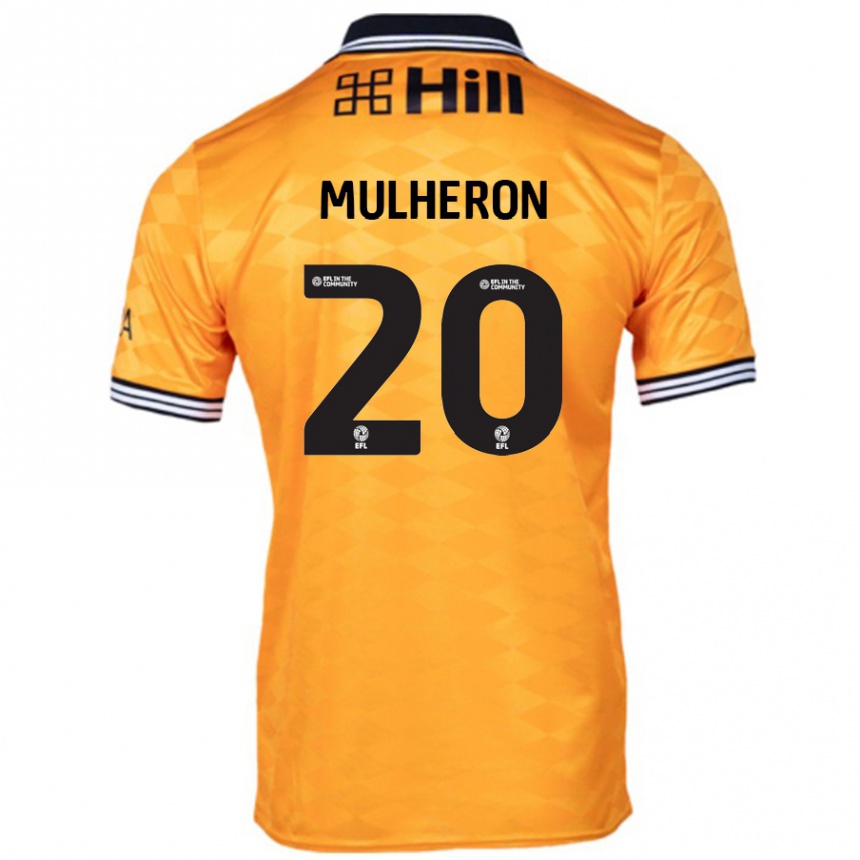 Men Football Bronwyn Mulheron #20 Orange Home Jersey 2024/25 T-Shirt