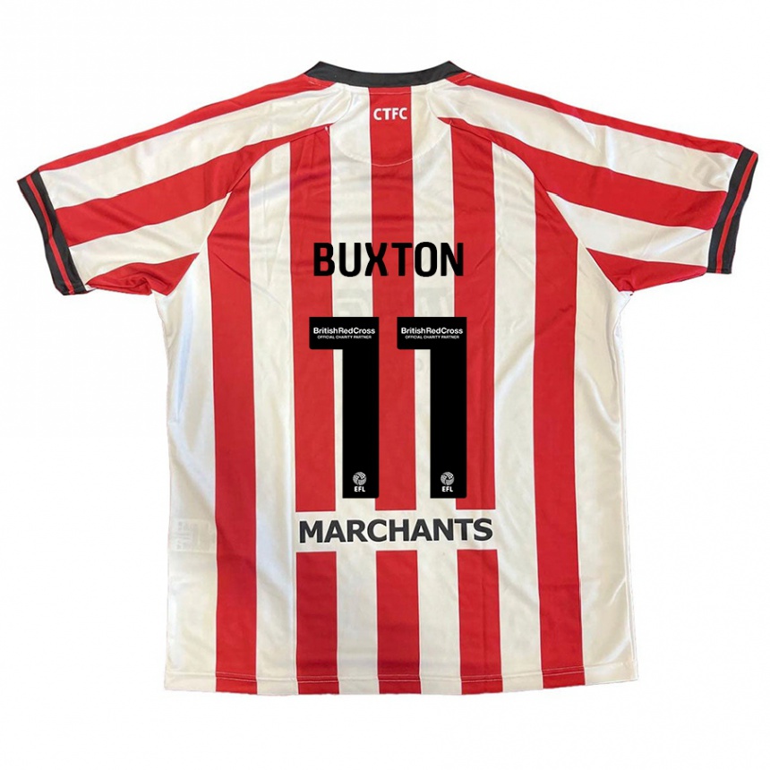 Men Football Charlotte Buxton #11 Red White Home Jersey 2024/25 T-Shirt