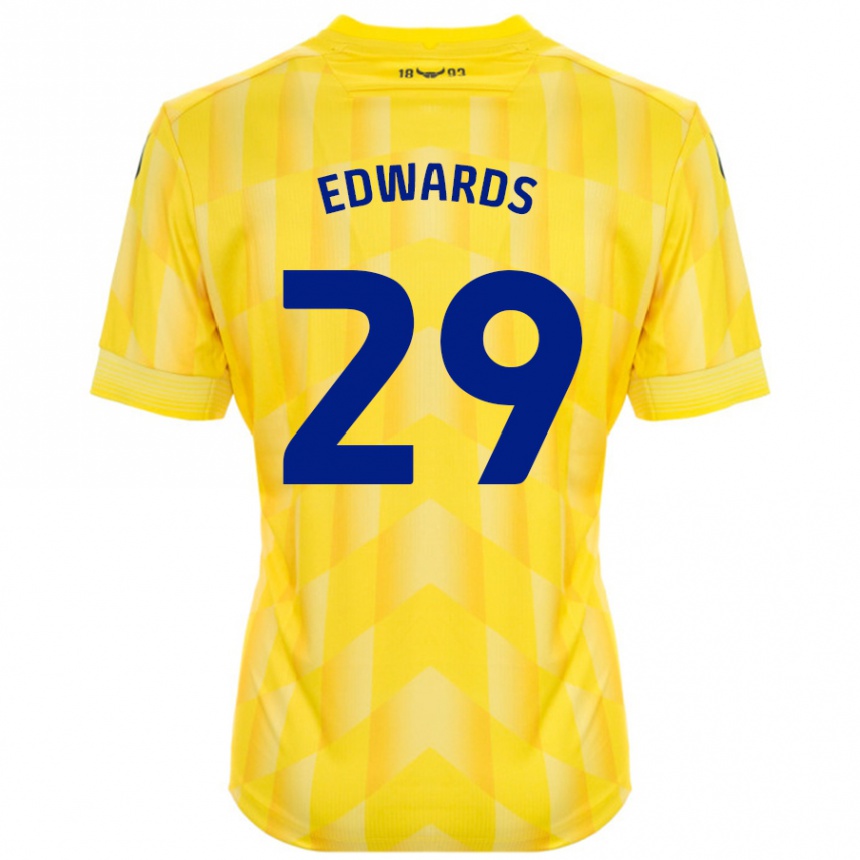 Men Football Kyle Edwards #29 Yellow Home Jersey 2024/25 T-Shirt