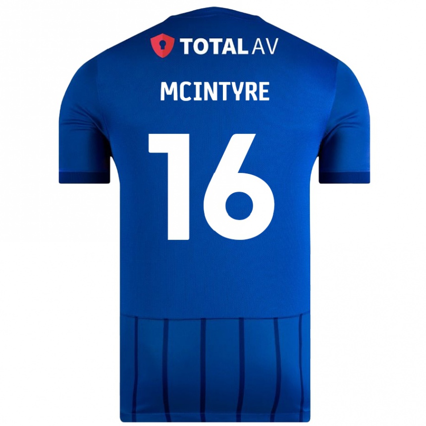 Men Football Tom Mcintyre #16 Blue Home Jersey 2024/25 T-Shirt