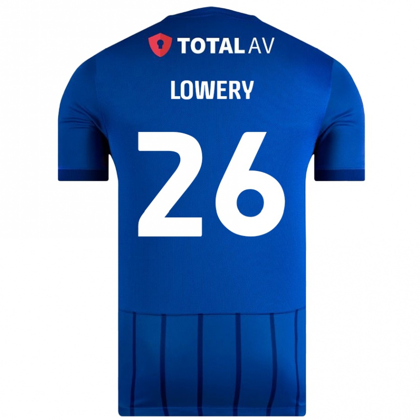 Men Football Tom Lowery #26 Blue Home Jersey 2024/25 T-Shirt