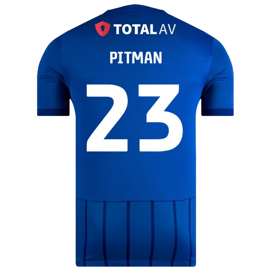 Men Football Emily Pitman #23 Blue Home Jersey 2024/25 T-Shirt