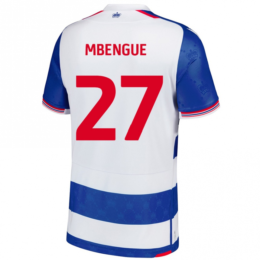 Men Football Amadou Salif Mbengue #27 Blue White Home Jersey 2024/25 T-Shirt