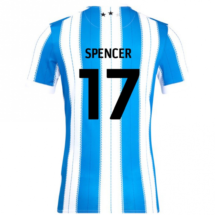 Men Football Brodie Spencer #17 Blue White Home Jersey 2024/25 T-Shirt