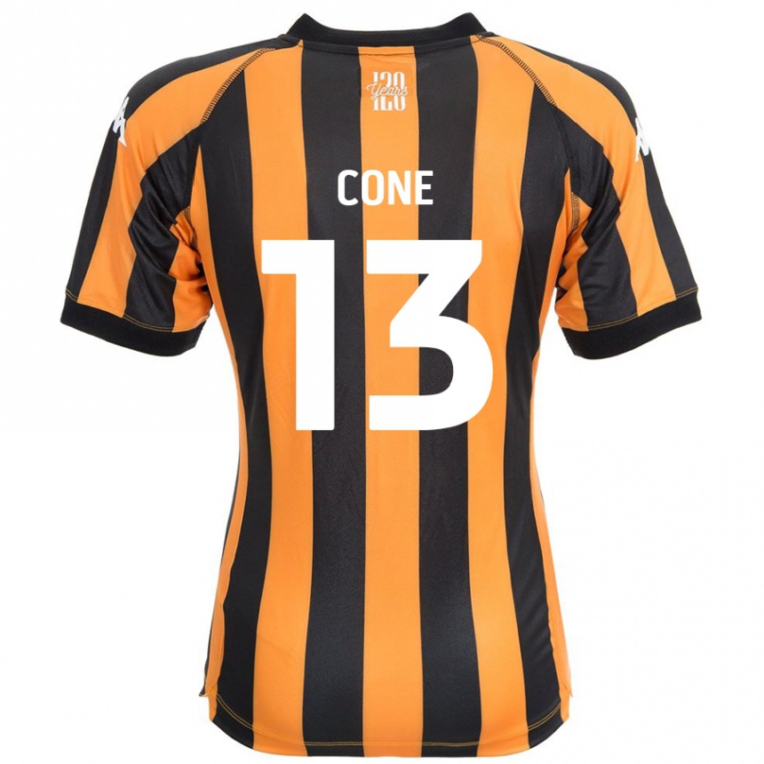 Men Football Sharla Cone #13 Black Amber Home Jersey 2024/25 T-Shirt