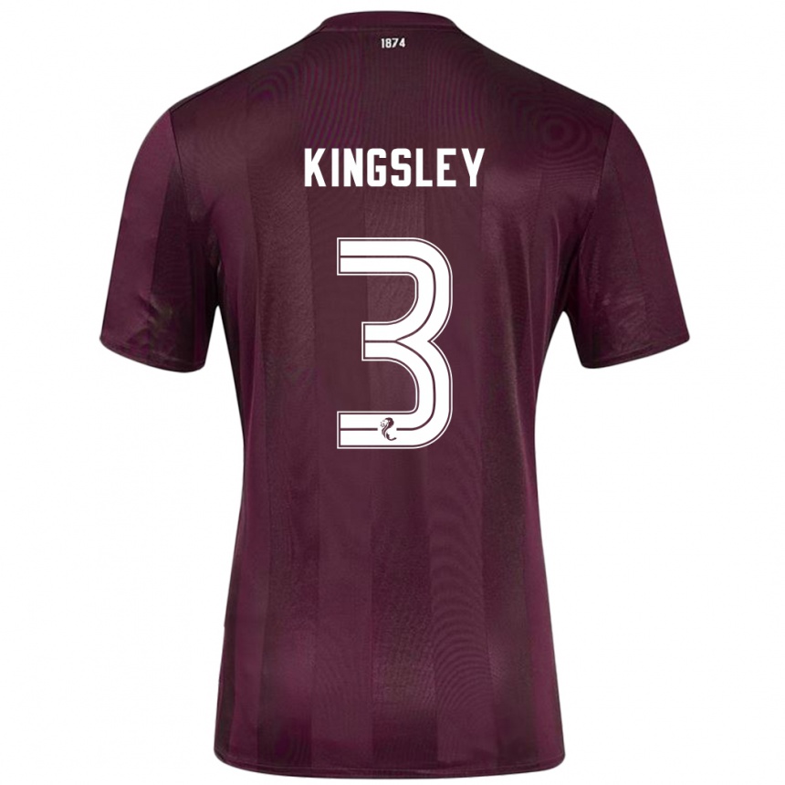 Men Football Stephen Kingsley #3 Burgundy Home Jersey 2024/25 T-Shirt