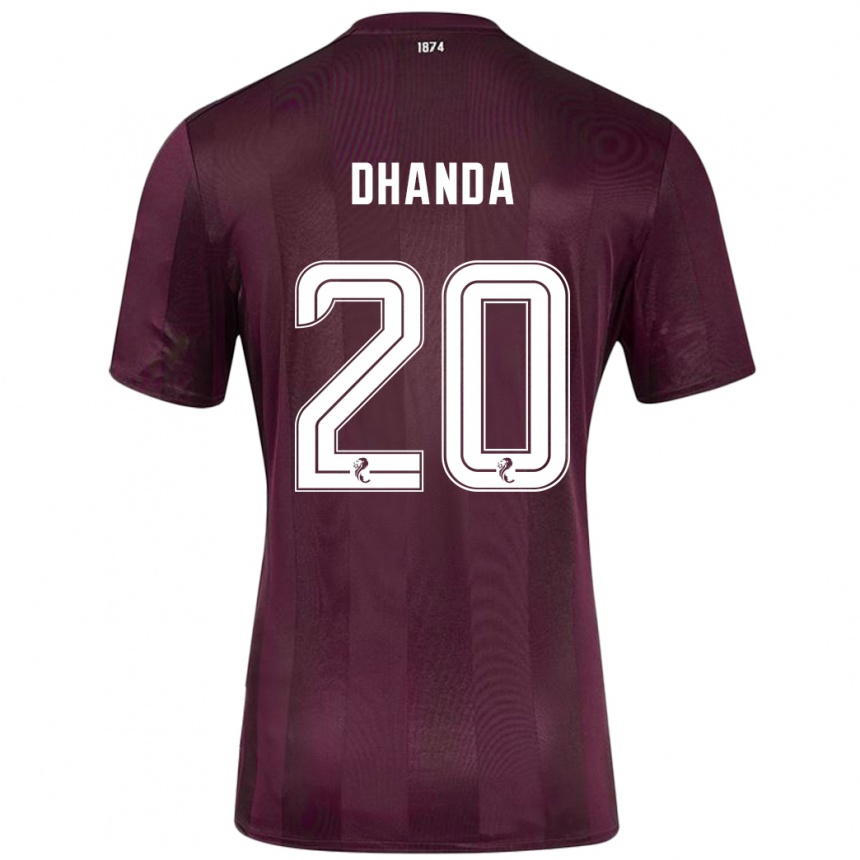 Men Football Yan Dhanda #20 Burgundy Home Jersey 2024/25 T-Shirt