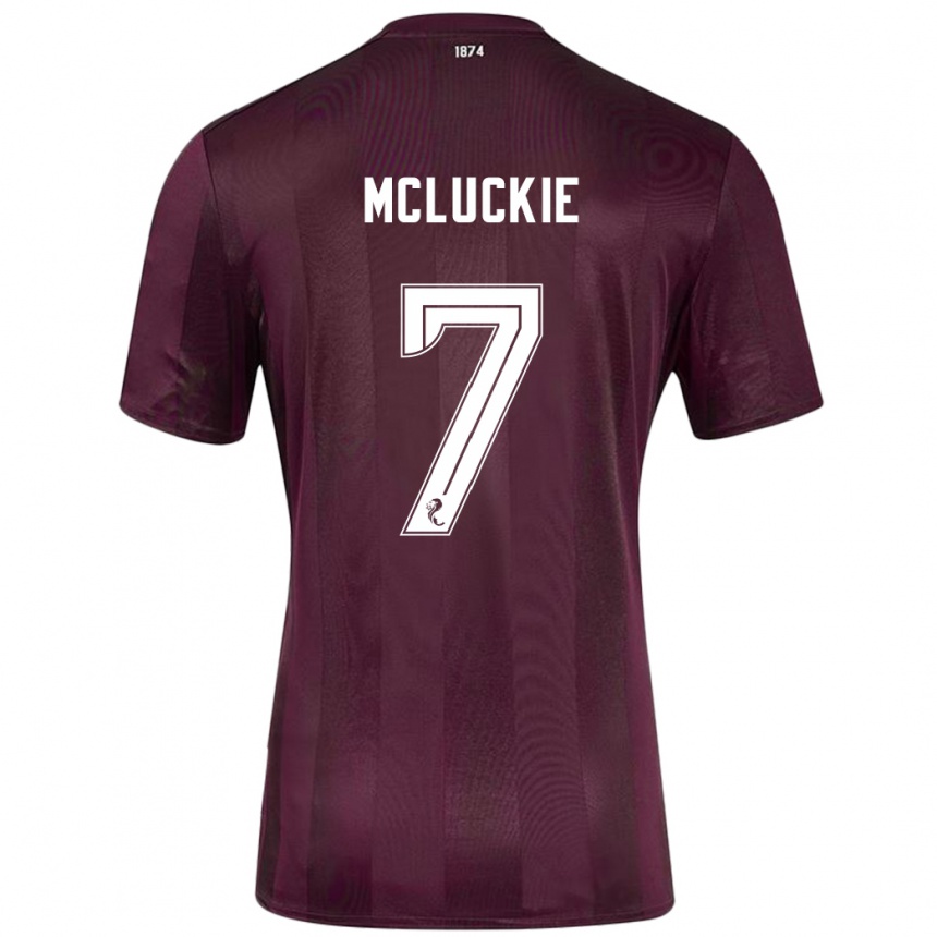 Men Football Bobby Mcluckie #7 Burgundy Home Jersey 2024/25 T-Shirt