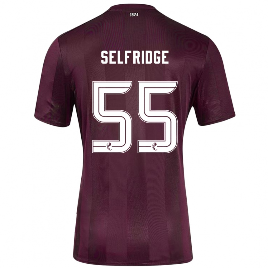 Men Football Louis Selfridge #55 Burgundy Home Jersey 2024/25 T-Shirt