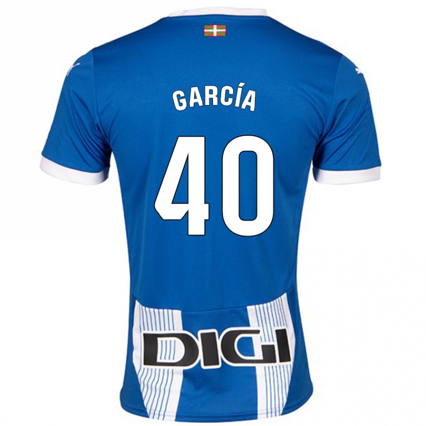 Men Football Álvaro García #40 Blue Home Jersey 2024/25 T-Shirt