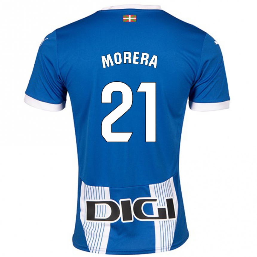 Men Football Carla Morera #21 Blue Home Jersey 2024/25 T-Shirt