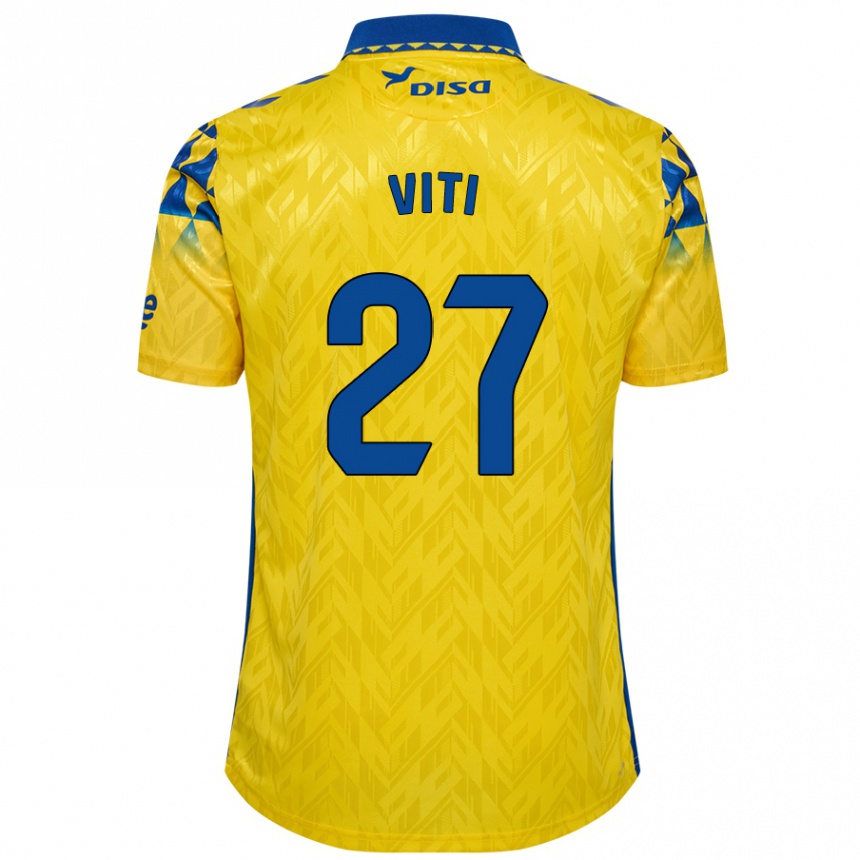 Men Football Viti #27 Yellow Blue Home Jersey 2024/25 T-Shirt