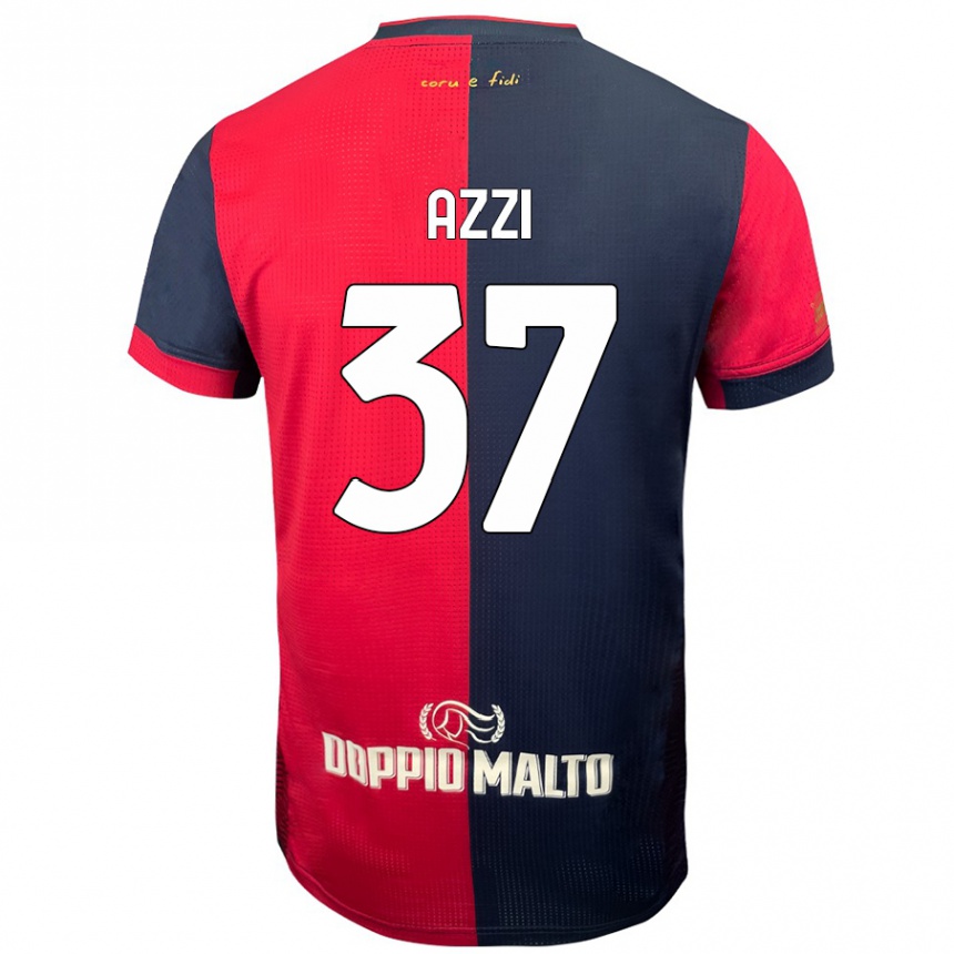 Men Football Paulo Azzi #37 Red Darker Blue Home Jersey 2024/25 T-Shirt