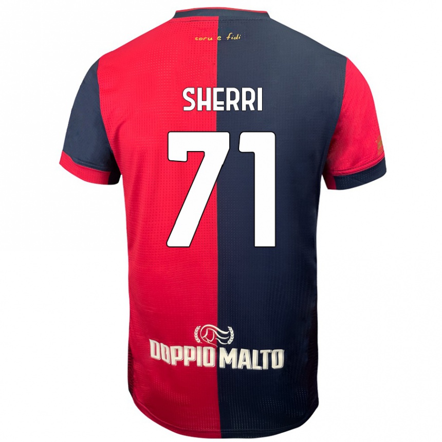 Men Football Alen Sherri #71 Red Darker Blue Home Jersey 2024/25 T-Shirt