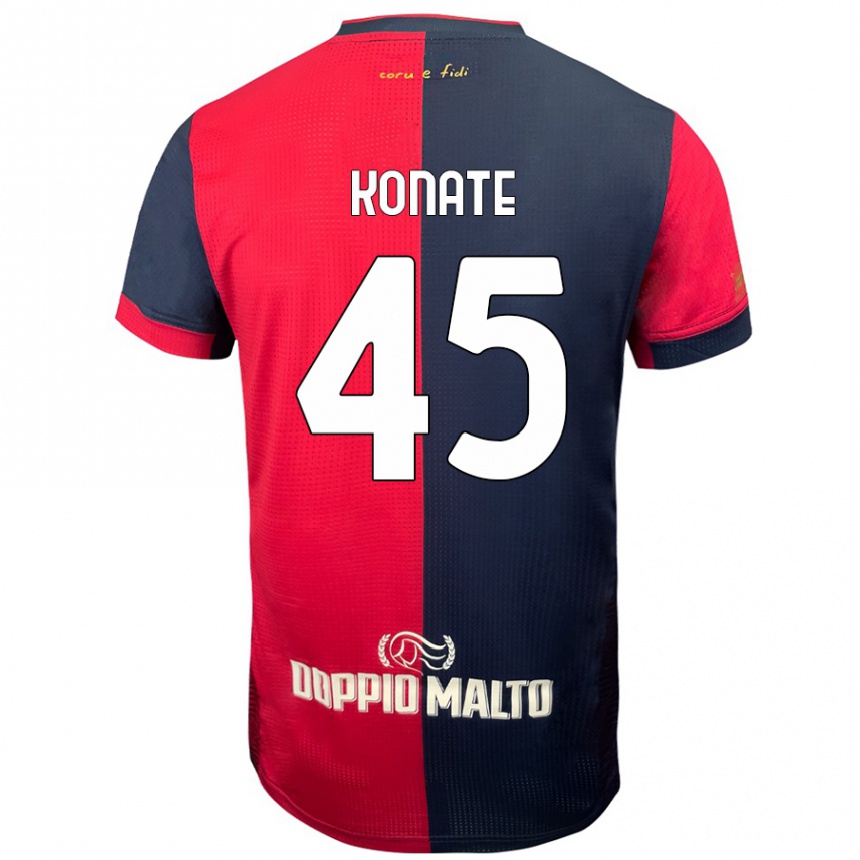 Men Football Ismael Konate #45 Red Darker Blue Home Jersey 2024/25 T-Shirt