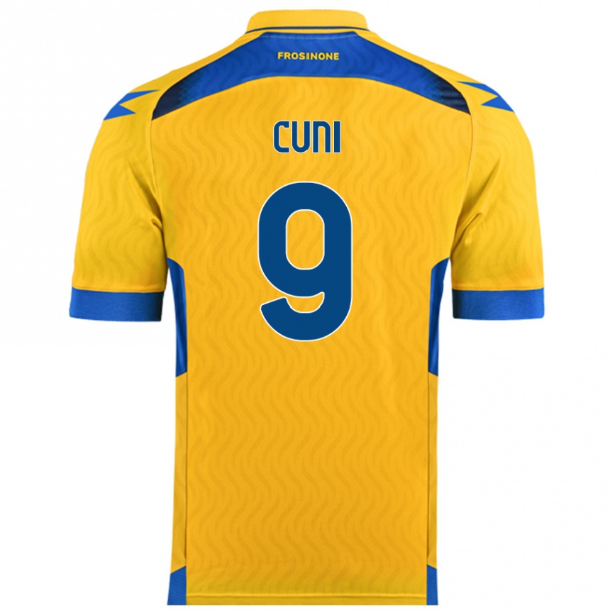 Men Football Marvin Cuni #9 Yellow Home Jersey 2024/25 T-Shirt