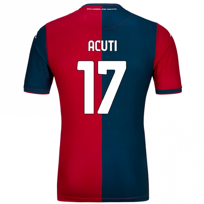 Men Football Arianna Acuti #17 Red Dark Blue Home Jersey 2024/25 T-Shirt