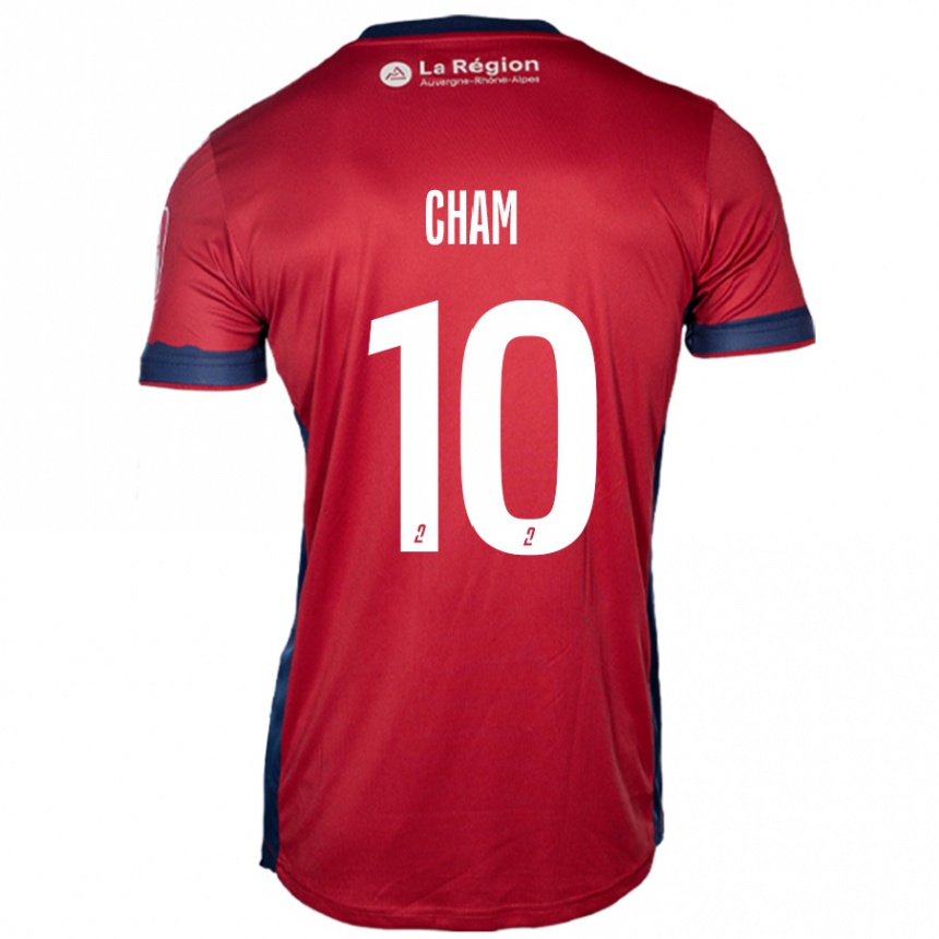 Men Football Muhammed Cham #10 Light Burgundy Home Jersey 2024/25 T-Shirt