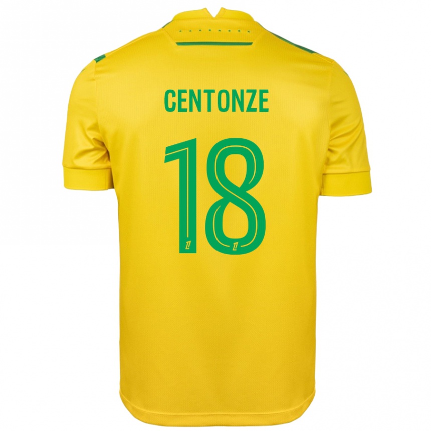 Men Football Fabien Centonze #18 Yellow Green Home Jersey 2024/25 T-Shirt