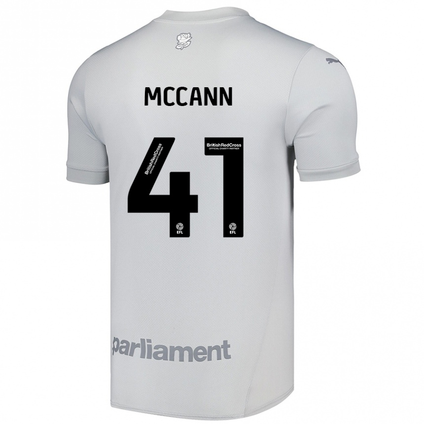 Men Football Bayley Mccann #41 Silver Gray Away Jersey 2024/25 T-Shirt