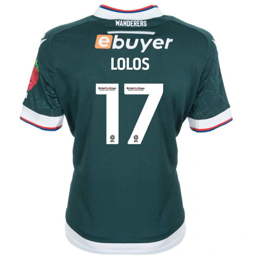 Men Football Klaidi Lolos #17 Dark Green Away Jersey 2024/25 T-Shirt